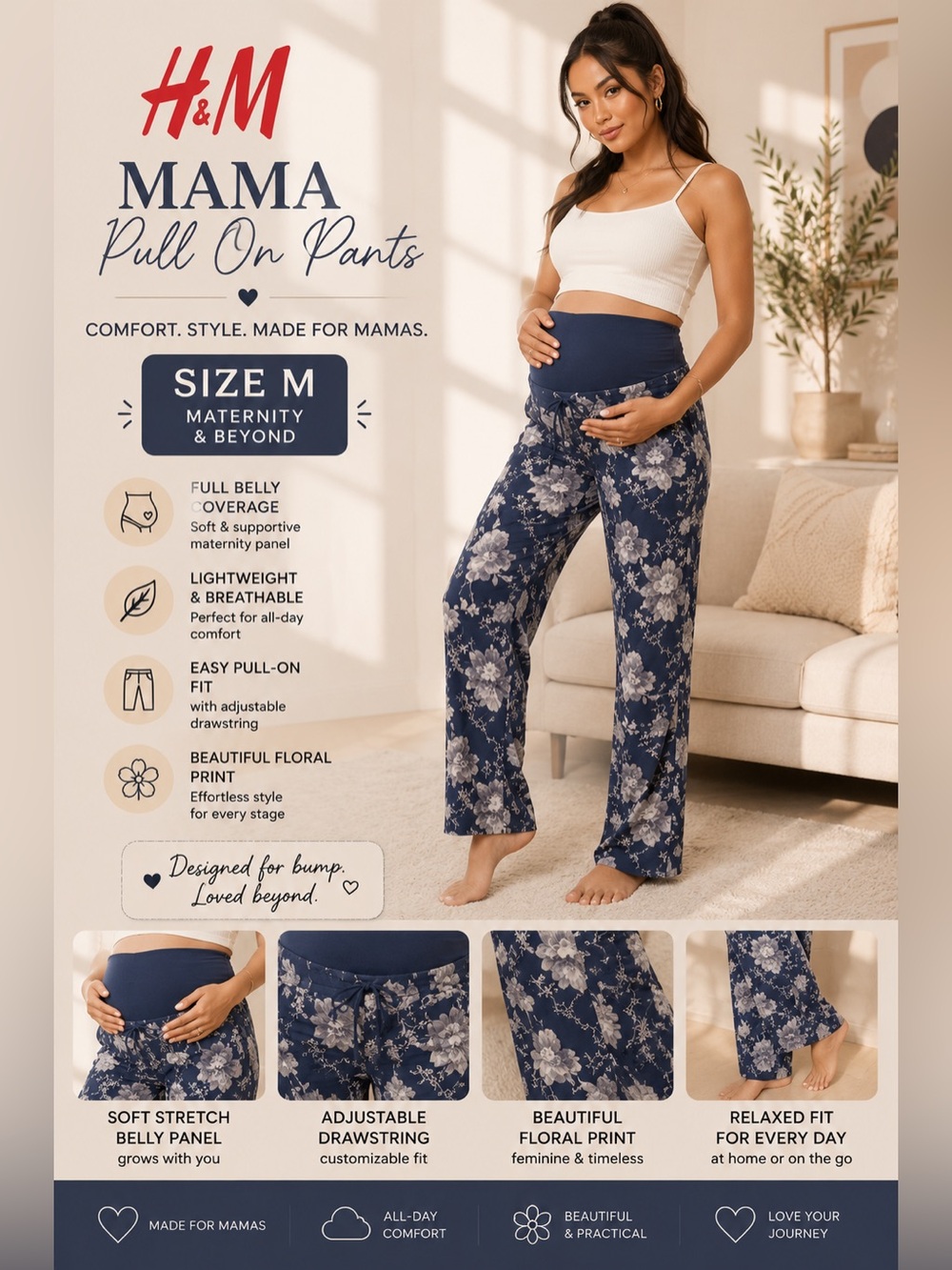 ‼️🔥🆕 H&M Mama Pull On-Pants